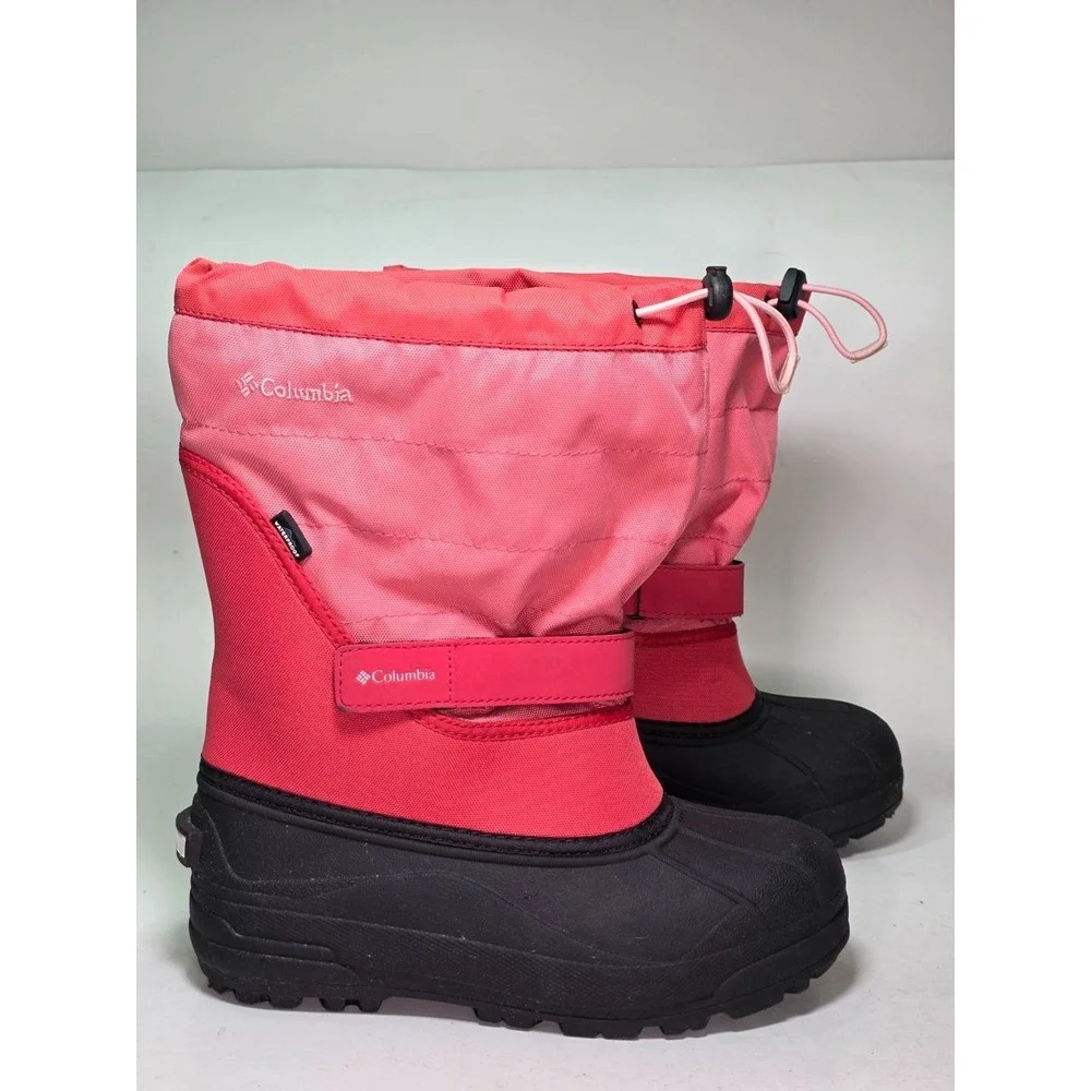 Columbia Powderbug Women's Boots Size 6 EU 38 Pink Black Rain Outdoor Snow Shoes